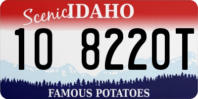 ID license plate 1O8220T