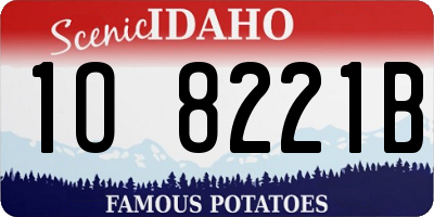 ID license plate 1O8221B