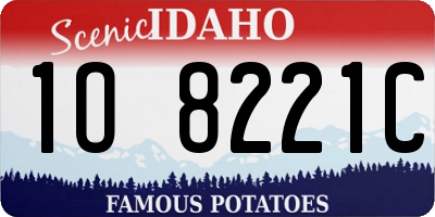 ID license plate 1O8221C