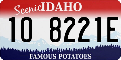 ID license plate 1O8221E