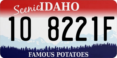 ID license plate 1O8221F
