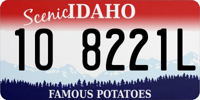 ID license plate 1O8221L