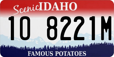ID license plate 1O8221M