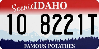 ID license plate 1O8221T