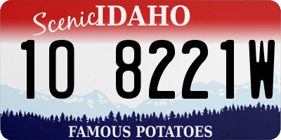 ID license plate 1O8221W