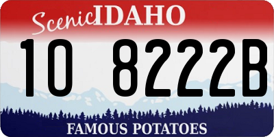 ID license plate 1O8222B