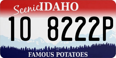 ID license plate 1O8222P