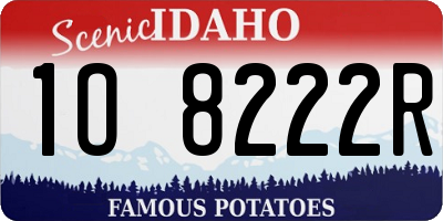 ID license plate 1O8222R