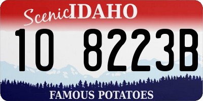 ID license plate 1O8223B