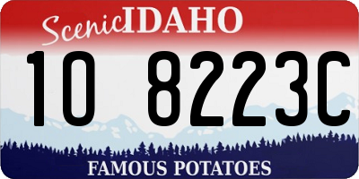 ID license plate 1O8223C