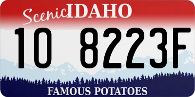 ID license plate 1O8223F