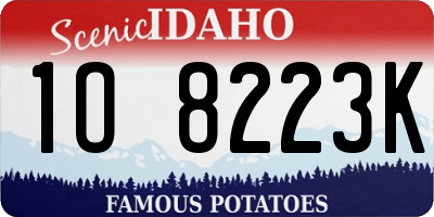 ID license plate 1O8223K