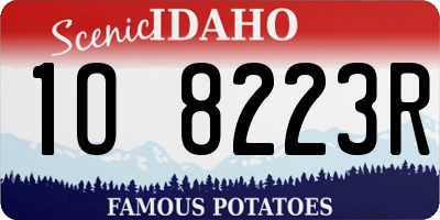 ID license plate 1O8223R