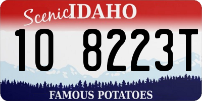 ID license plate 1O8223T