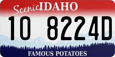 ID license plate 1O8224D
