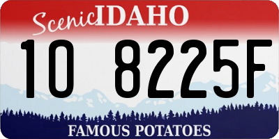 ID license plate 1O8225F