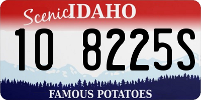 ID license plate 1O8225S