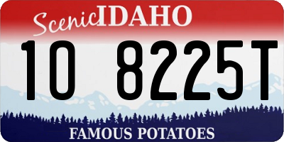 ID license plate 1O8225T
