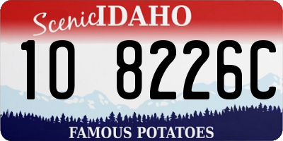 ID license plate 1O8226C
