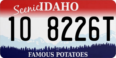 ID license plate 1O8226T