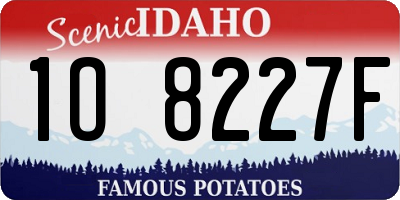 ID license plate 1O8227F