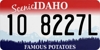 ID license plate 1O8227L