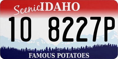 ID license plate 1O8227P