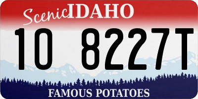 ID license plate 1O8227T