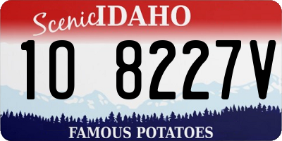 ID license plate 1O8227V