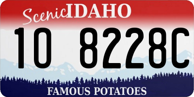 ID license plate 1O8228C