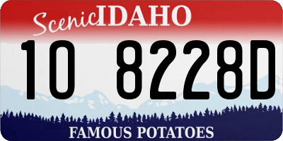 ID license plate 1O8228D