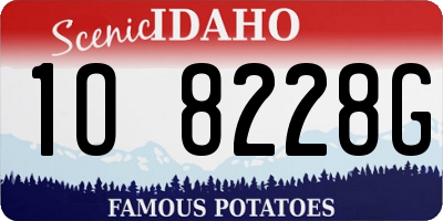 ID license plate 1O8228G