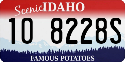 ID license plate 1O8228S