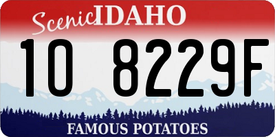 ID license plate 1O8229F