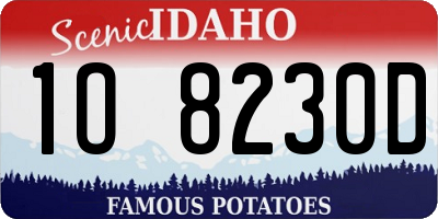 ID license plate 1O8230D