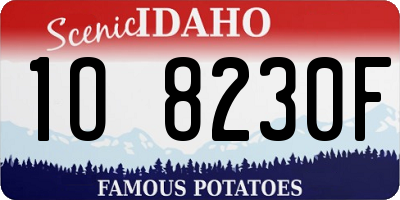 ID license plate 1O8230F