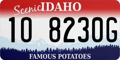 ID license plate 1O8230G