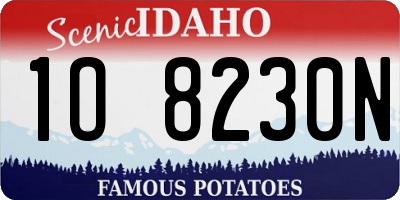ID license plate 1O8230N