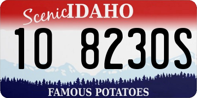 ID license plate 1O8230S