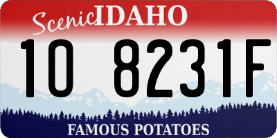 ID license plate 1O8231F