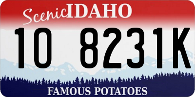 ID license plate 1O8231K