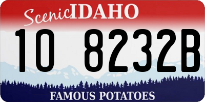 ID license plate 1O8232B