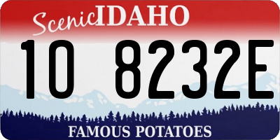 ID license plate 1O8232E