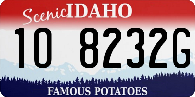 ID license plate 1O8232G