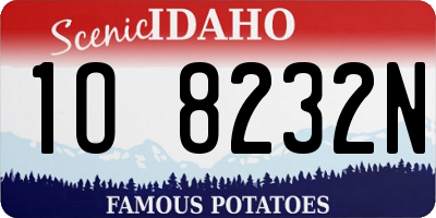 ID license plate 1O8232N