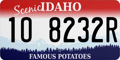 ID license plate 1O8232R
