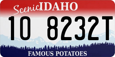 ID license plate 1O8232T