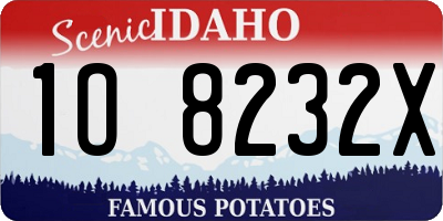 ID license plate 1O8232X