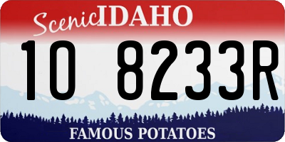 ID license plate 1O8233R