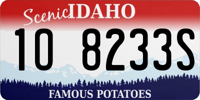 ID license plate 1O8233S